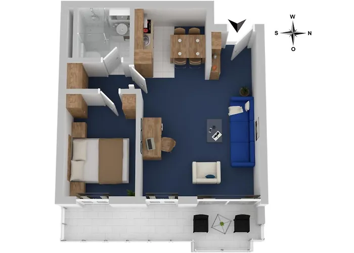 Deichkieker - Mit Balkon Im Herzen Von 아파트 *